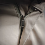 White zip fly shorts with metal zipper and inner waistband