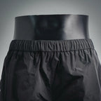 Dark nylon pants elastic waistband with gathered front