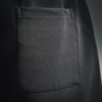 Prada black shorts side patch pocket detail with stitched border
