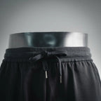 Prada black shorts waistband with drawstring and metal aglets