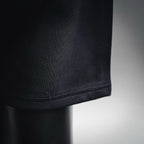 Black shorts hem with smooth ribbed cuff detail