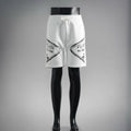 White Prada drawstring shorts with printed logo on front pockets