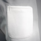 White shorts with front side patch pocket
