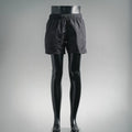 Prada black drawstring shorts with elastic waistband