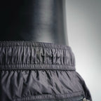 Prada black shorts waistband with elastic ruching