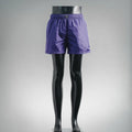 Prada purple nylon shorts with elastic waistband and relaxed fit