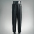 Prada dark trousers with elastic waistband and straight legs