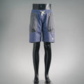 Prada blue drawstring shorts with elastic waistband and side pockets