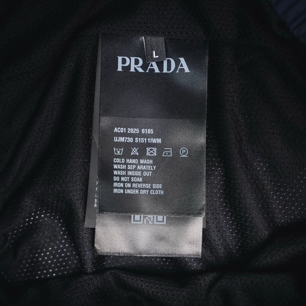 Prada size and care label on inner shorts seam