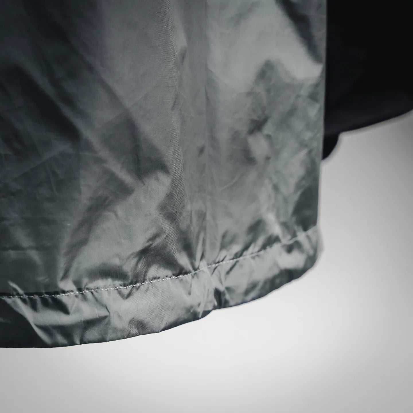 Prada black jacket hem with elastic drawstring and gathered edge