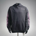 Chrome Hearts long-sleeve hoodie with hood, front pocket, and chest logo print.