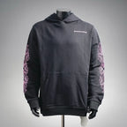 Chrome Hearts long-sleeve hoodie with hood, front pocket, and chest logo print.