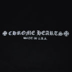 Chrome Hearts logo on hoodie fabric with “MADE IN U.S.A.” text.