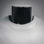 White long-sleeve T-shirt crew neck with clean collar stitching