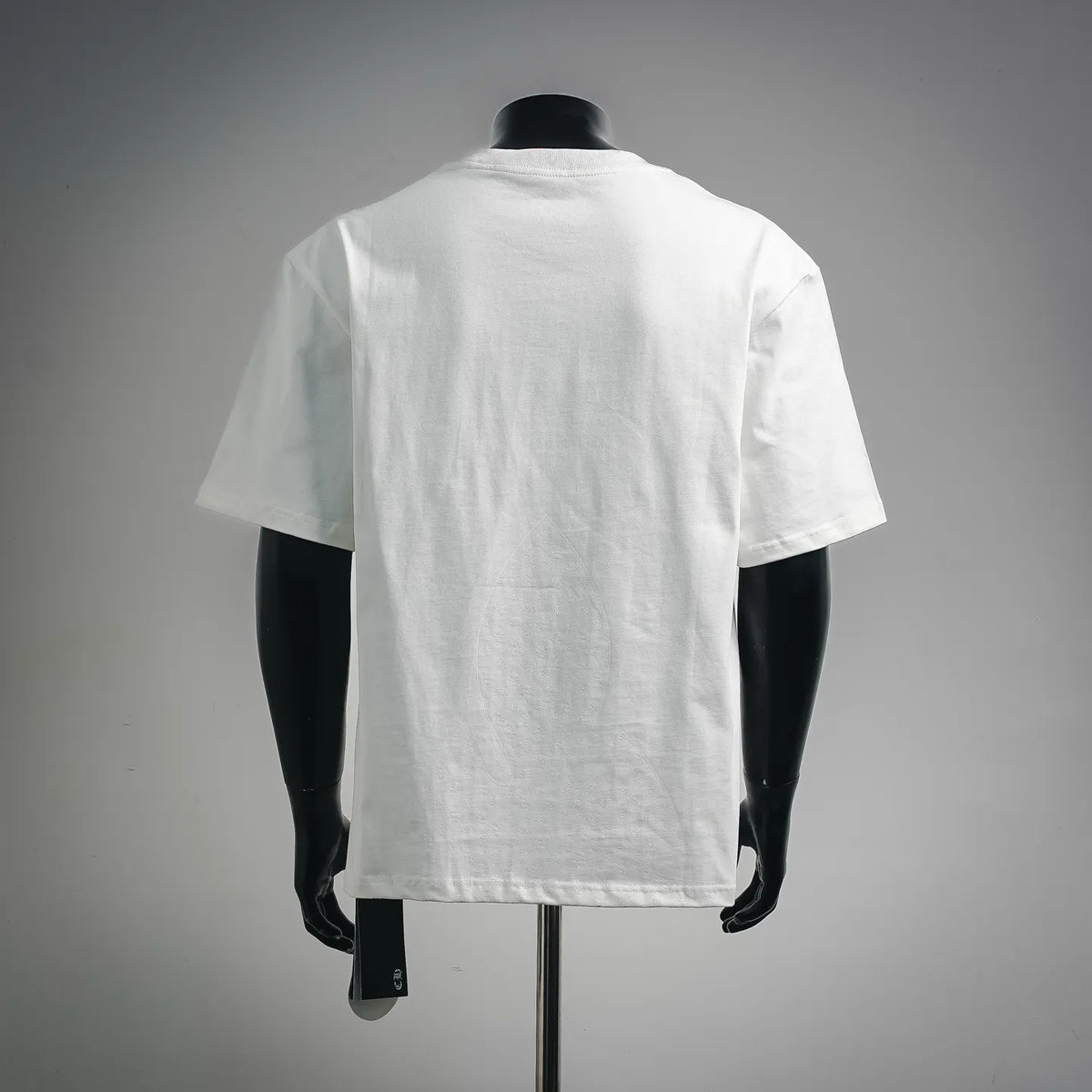White short-sleeve T-shirt, back view