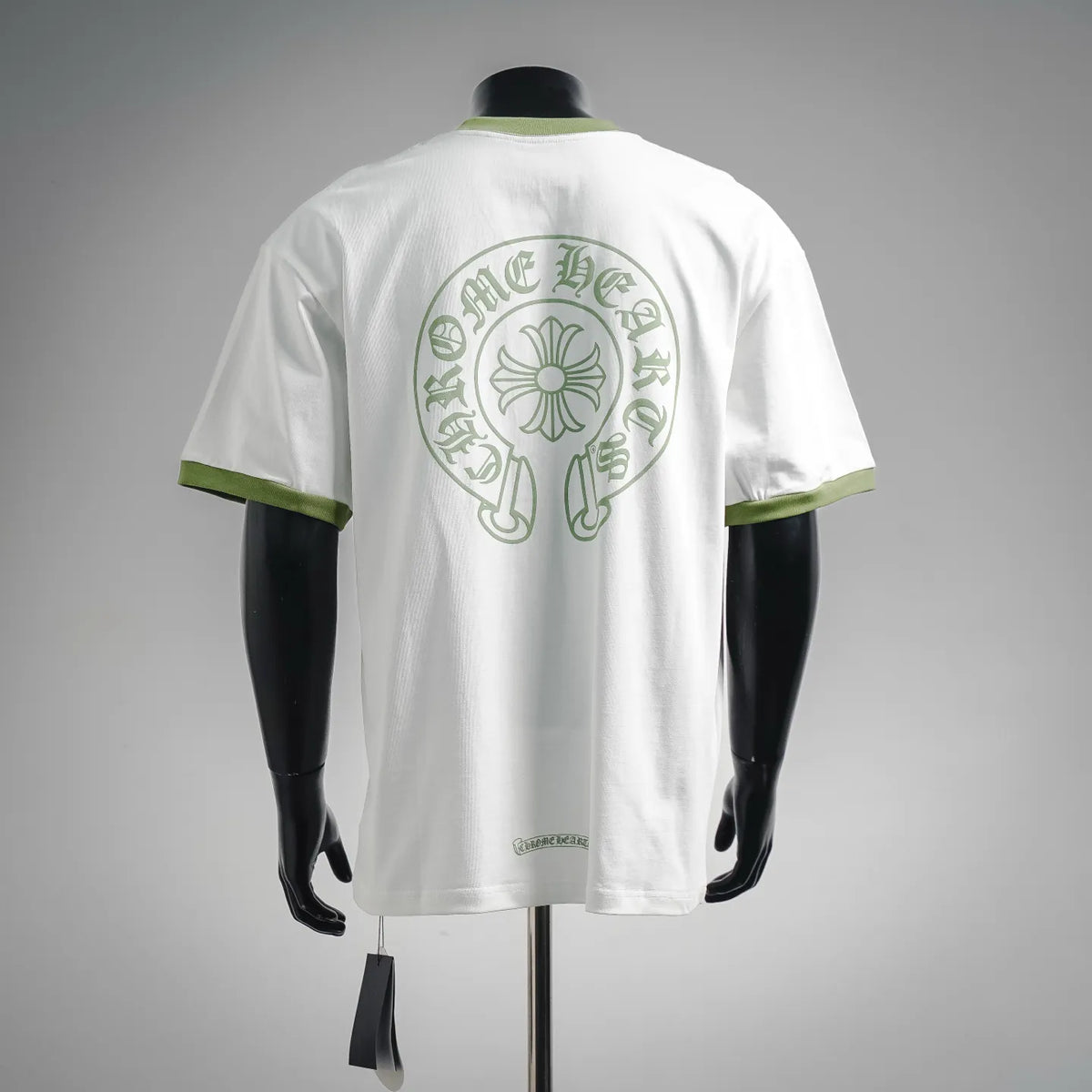 Chrome Hearts white T-shirt with large green back emblem and logo