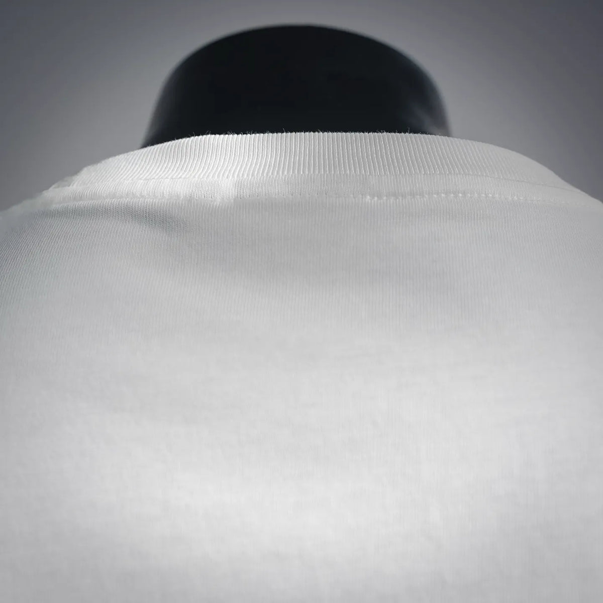 White Dior T-shirt collar with ribbed knit neckline