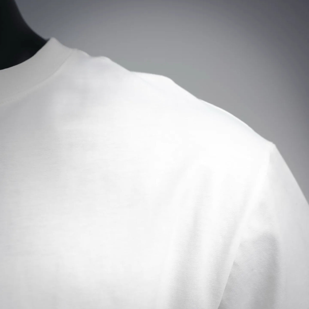 White Dior T-shirt shoulder and upper back seam detail