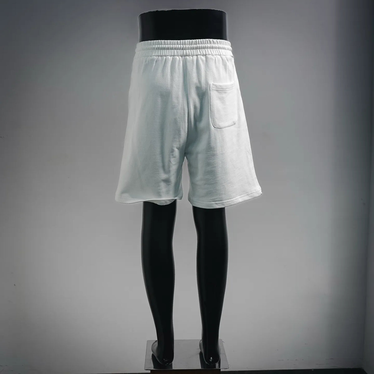 Dior white cotton drawstring shorts with back pocket detail