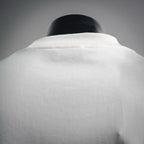 White Dior crewneck T-shirt back view with curved shoulder yoke