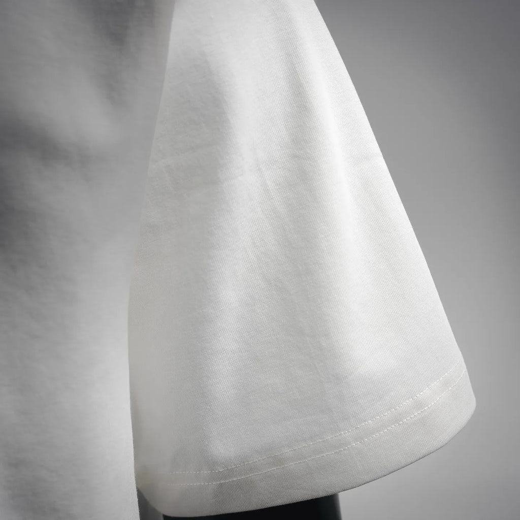 White Dior crewneck T-shirt short sleeve hem detail