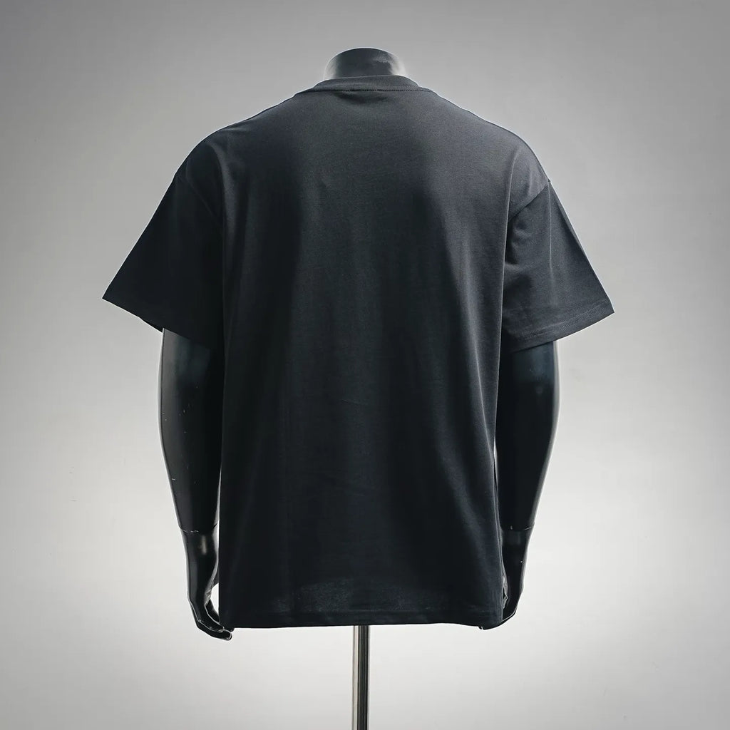 Black Dior short-sleeve T-shirt, back view