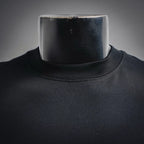 Black Dior crewneck T-shirt neckline close-up