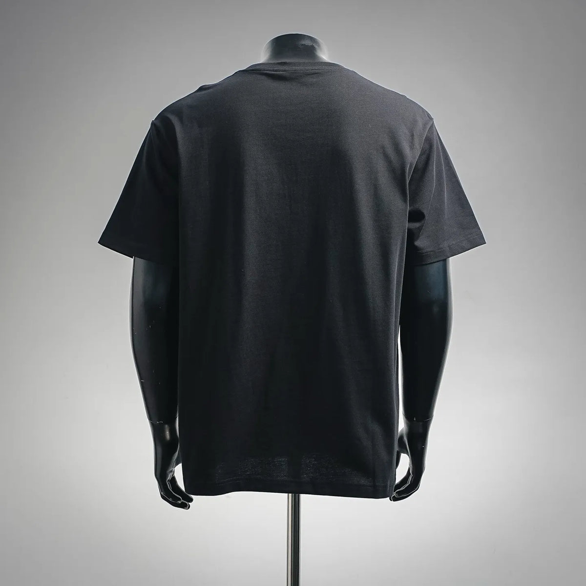 Men's short-sleeve T-shirt in dark color with plain back view