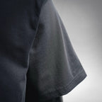 Dior short-sleeve T-shirt sleeve and side seam detail, dark fabric