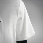 White Dior logo T-shirt short sleeve and side seam close-up