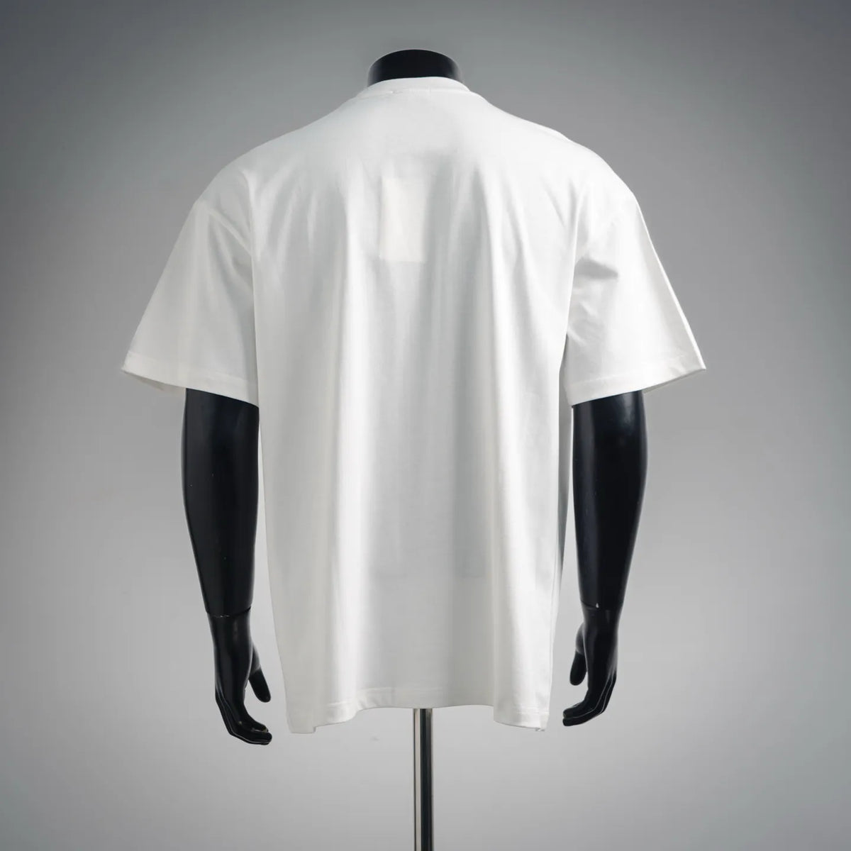 White Dior T-shirt, back view with short sleeves