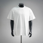 White short-sleeve crewneck t-shirt on a mannequin