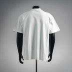 White short-sleeve T-shirt with plain back