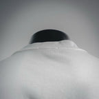 White T-shirt back neckline with ribbed collar