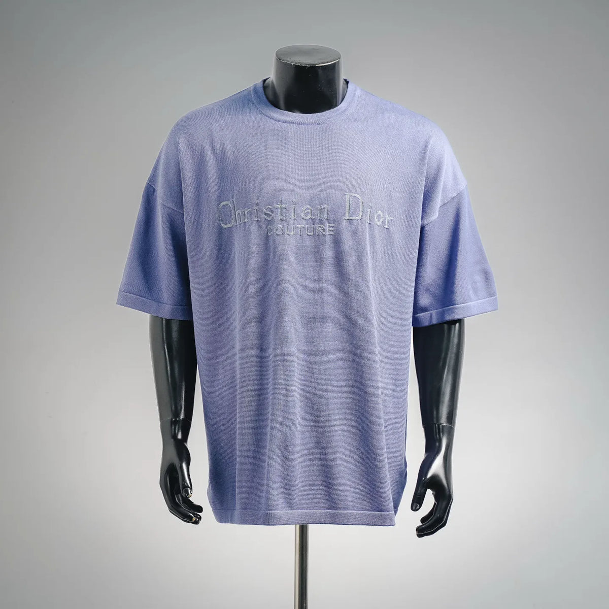 Light purple Dior crewneck T-shirt with “Dior Couture” logo print