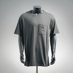 Dior short-sleeve T-shirt in dark gray, crew neck, chest pocket