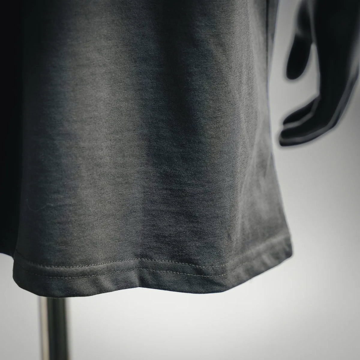 Dior dark gray T-shirt hem with stitched bottom