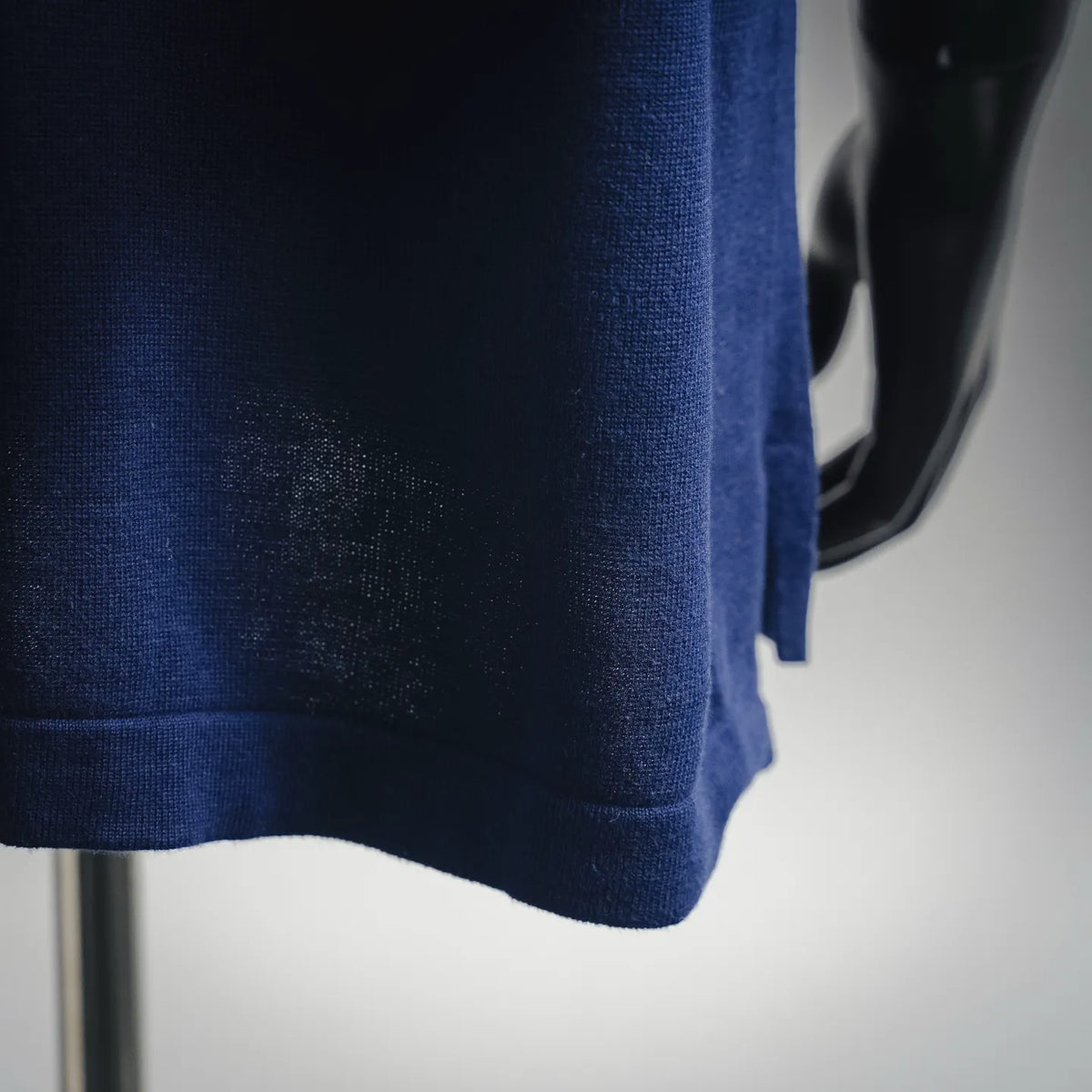 Navy Dior polo shirt hem detail
