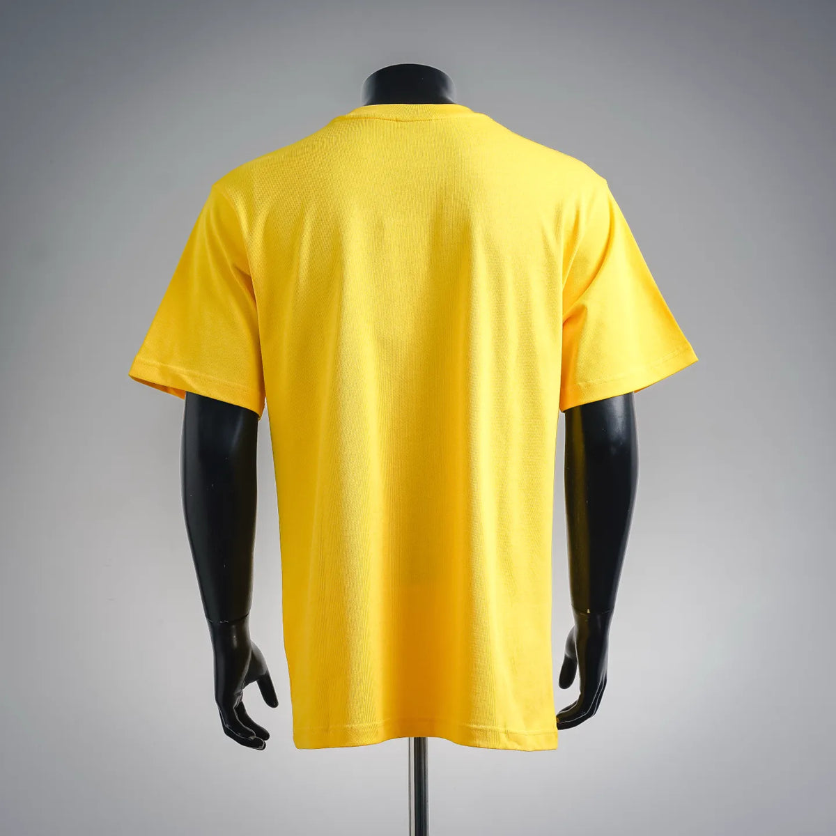 Yellow Dior short-sleeve T-shirt, plain back view with crew neckline