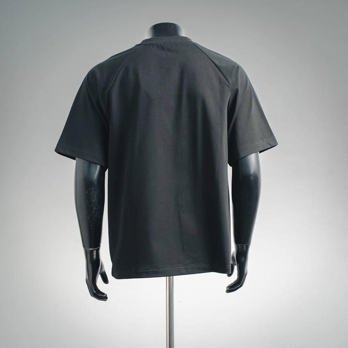 Dior back of short-sleeve T-shirt in dark gray with clean, logo-free design