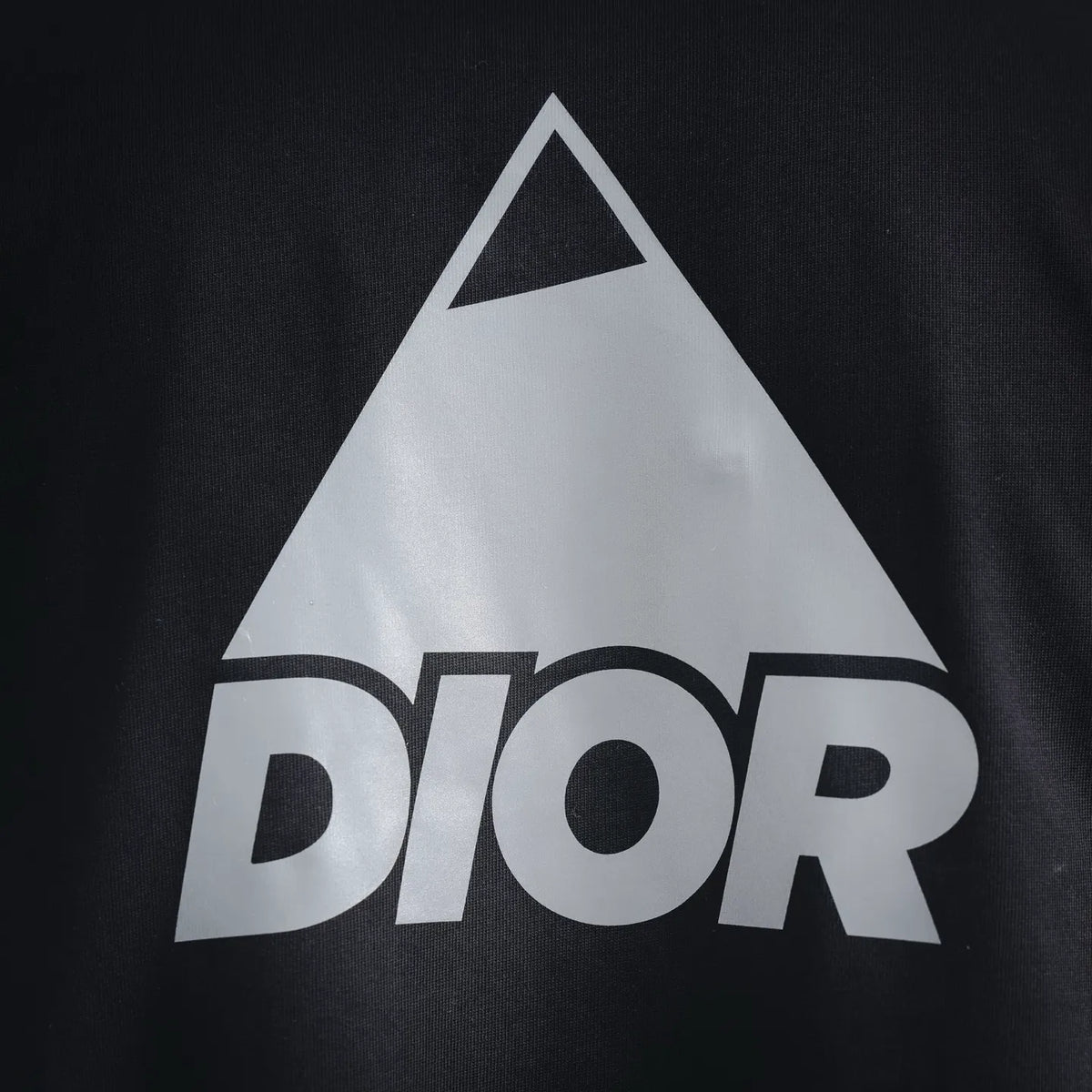 DIOR triangle logo on black T-shirt back