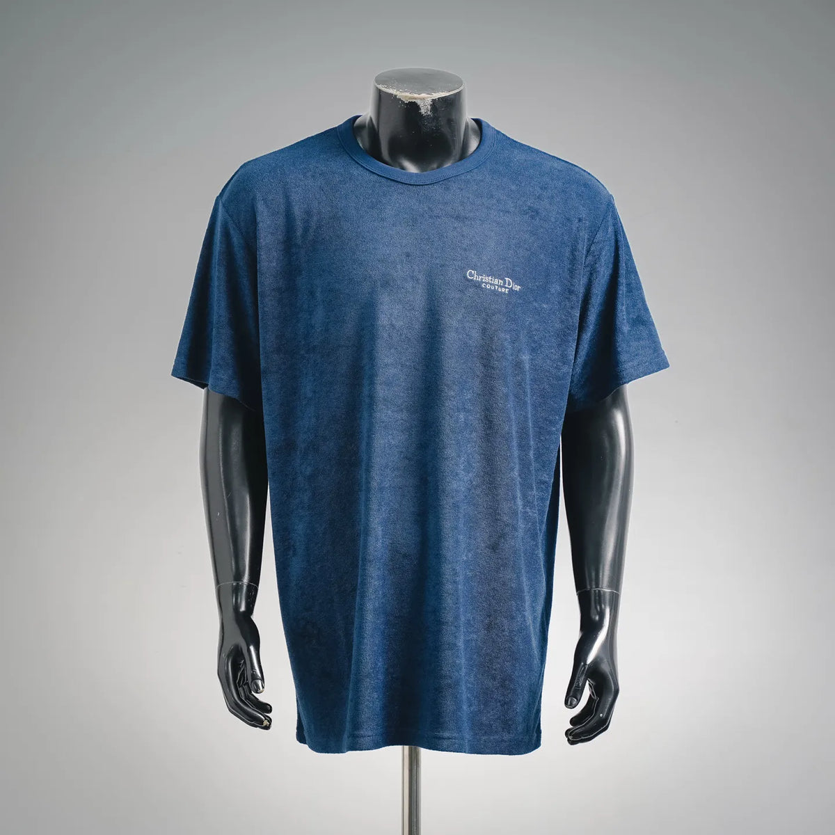Blue Christian Dior Couture crewneck T-shirt, short sleeves, front logo