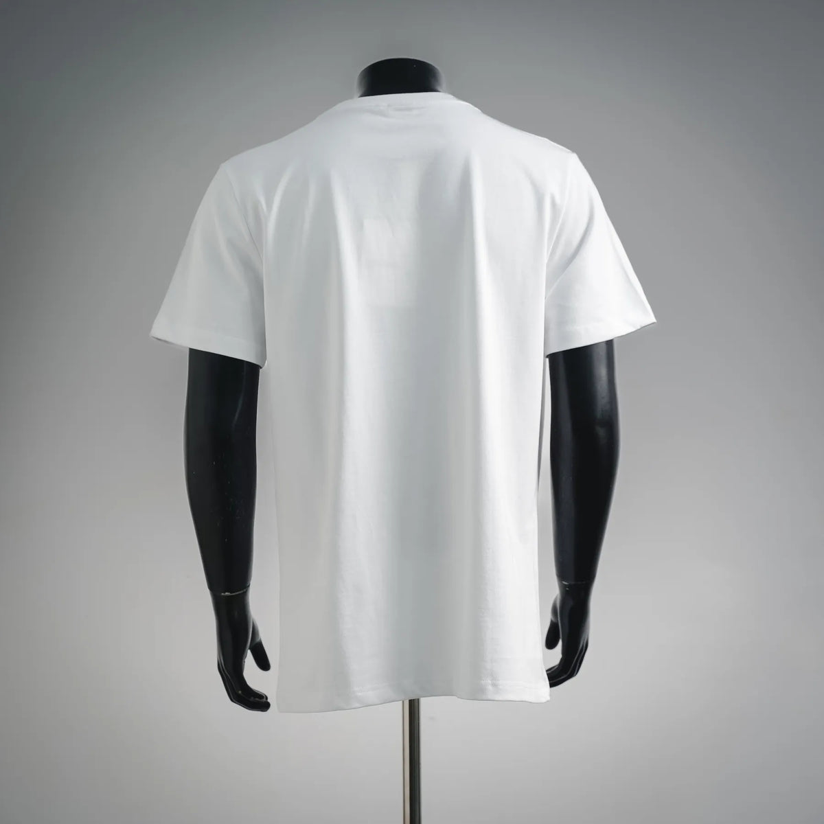 Dior white crewneck T-shirt back view with short sleeves