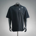 Dior short-sleeve T-shirt with small chest logo, dark fabric