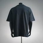 Dior short-sleeve T-shirt back view on mannequin, dark fabric