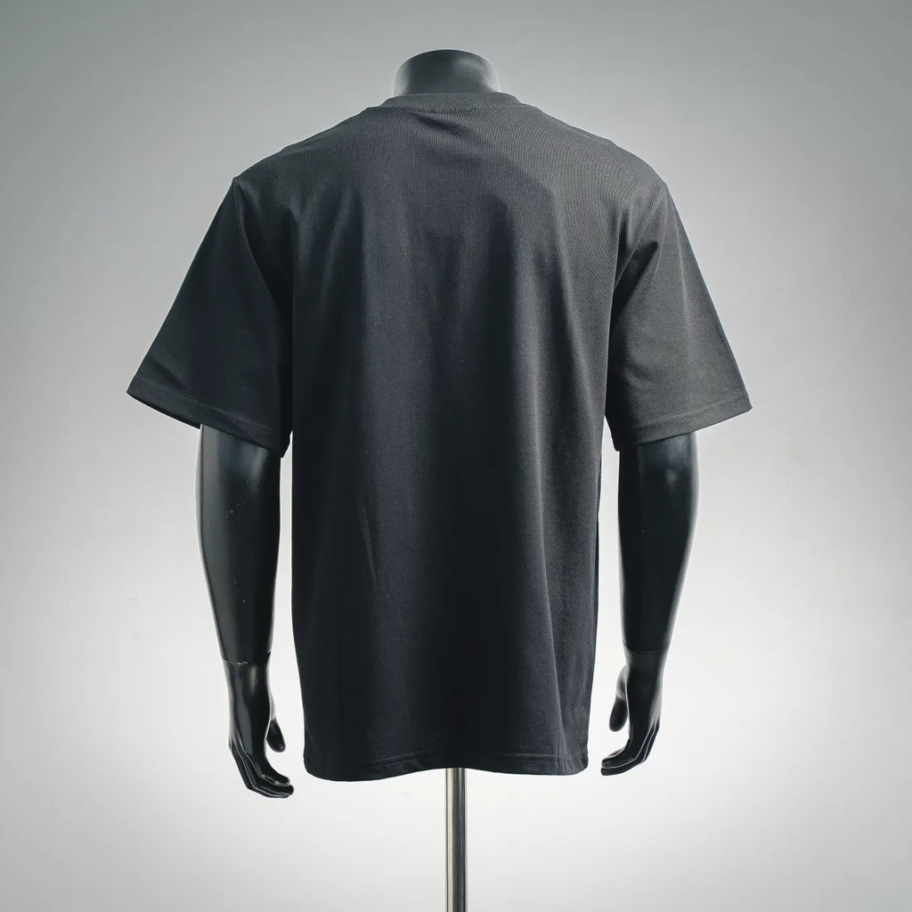 Dior crewneck short-sleeve T-shirt, back view in dark fabric