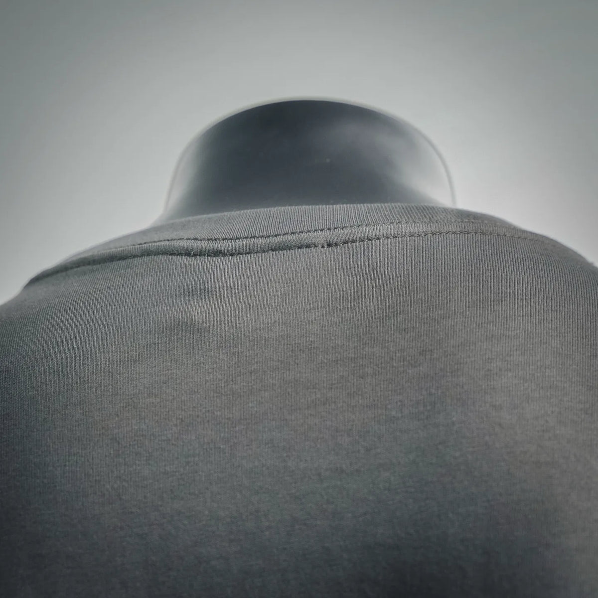 Dior dark gray crewneck collar rib trim detail