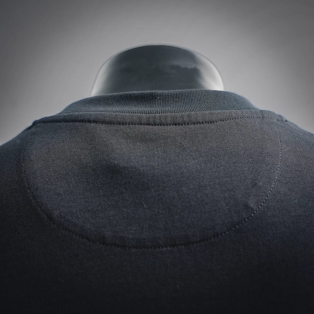 Fendi black T-shirt with stitched crew neckline on the back