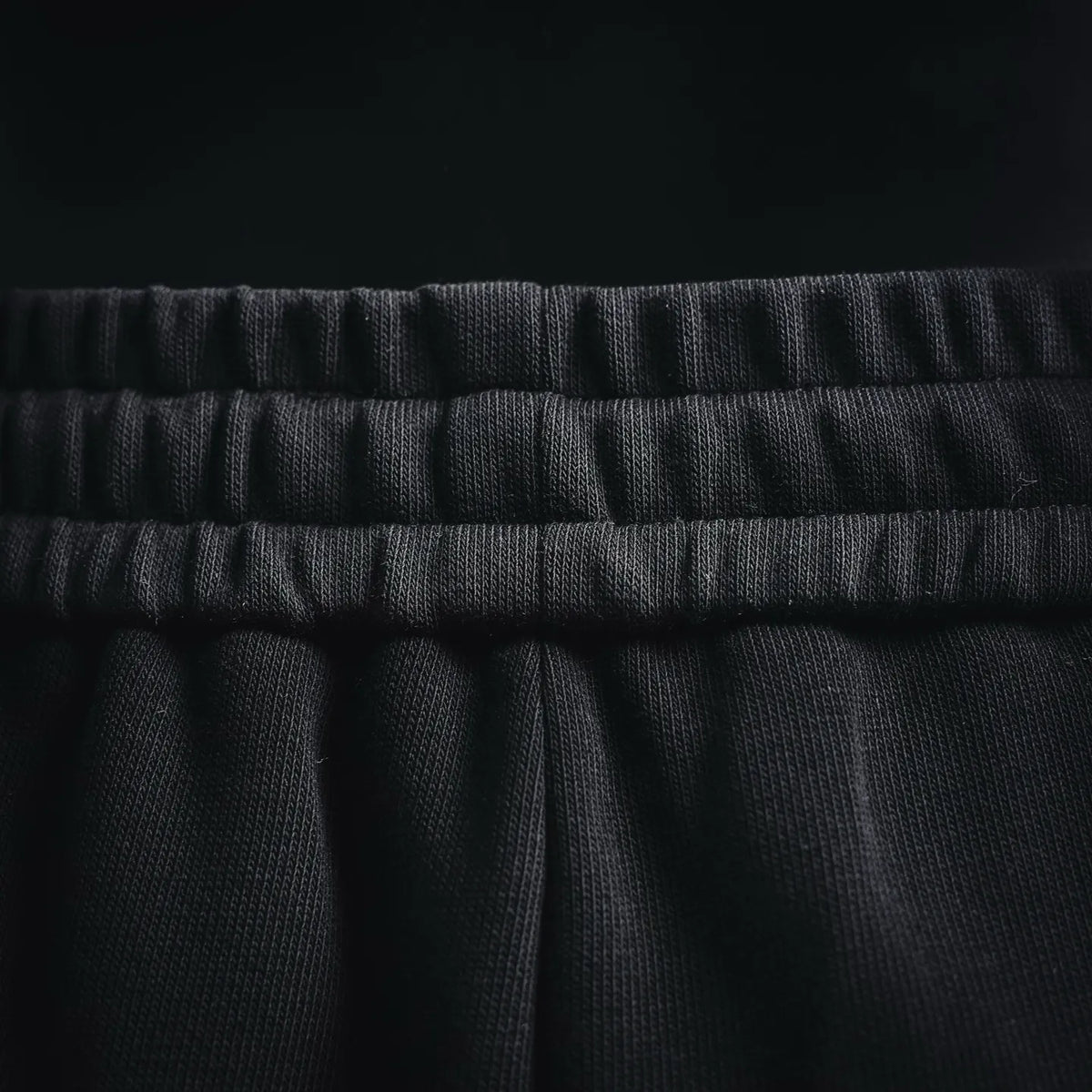 Fendi black shorts textured fabric and gathered elastic waistband detail