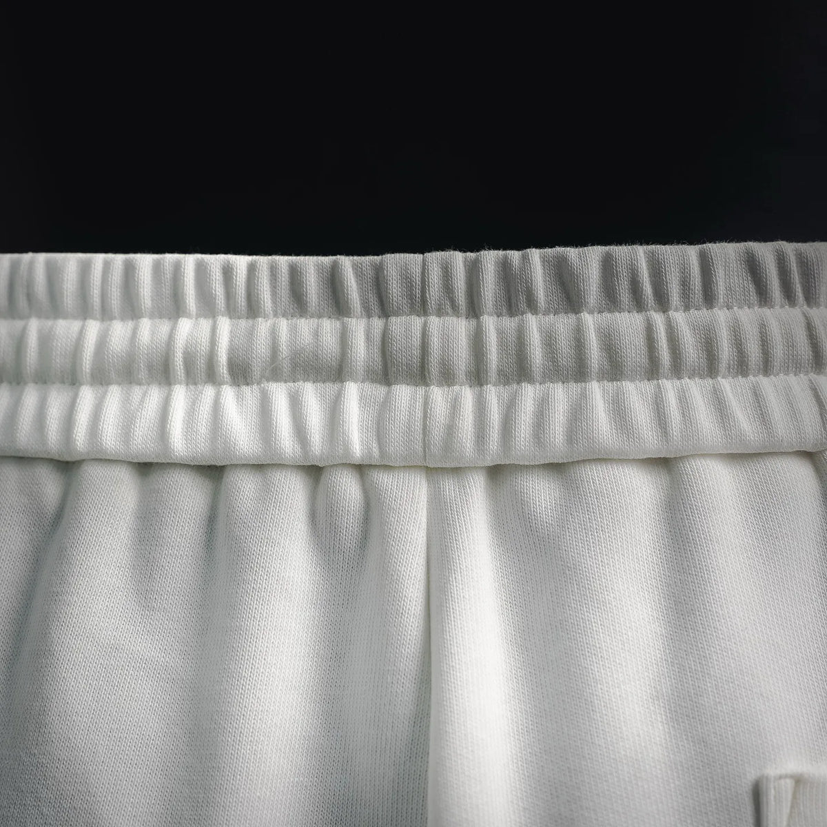 White Fendi elastic waistband with gathered ribbed texture